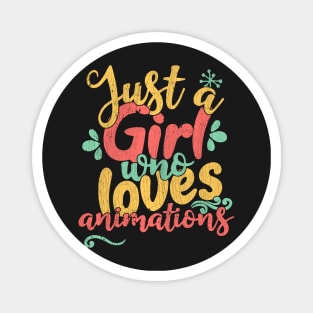 Just A Girl Who Loves Animations Gift graphic Magnet